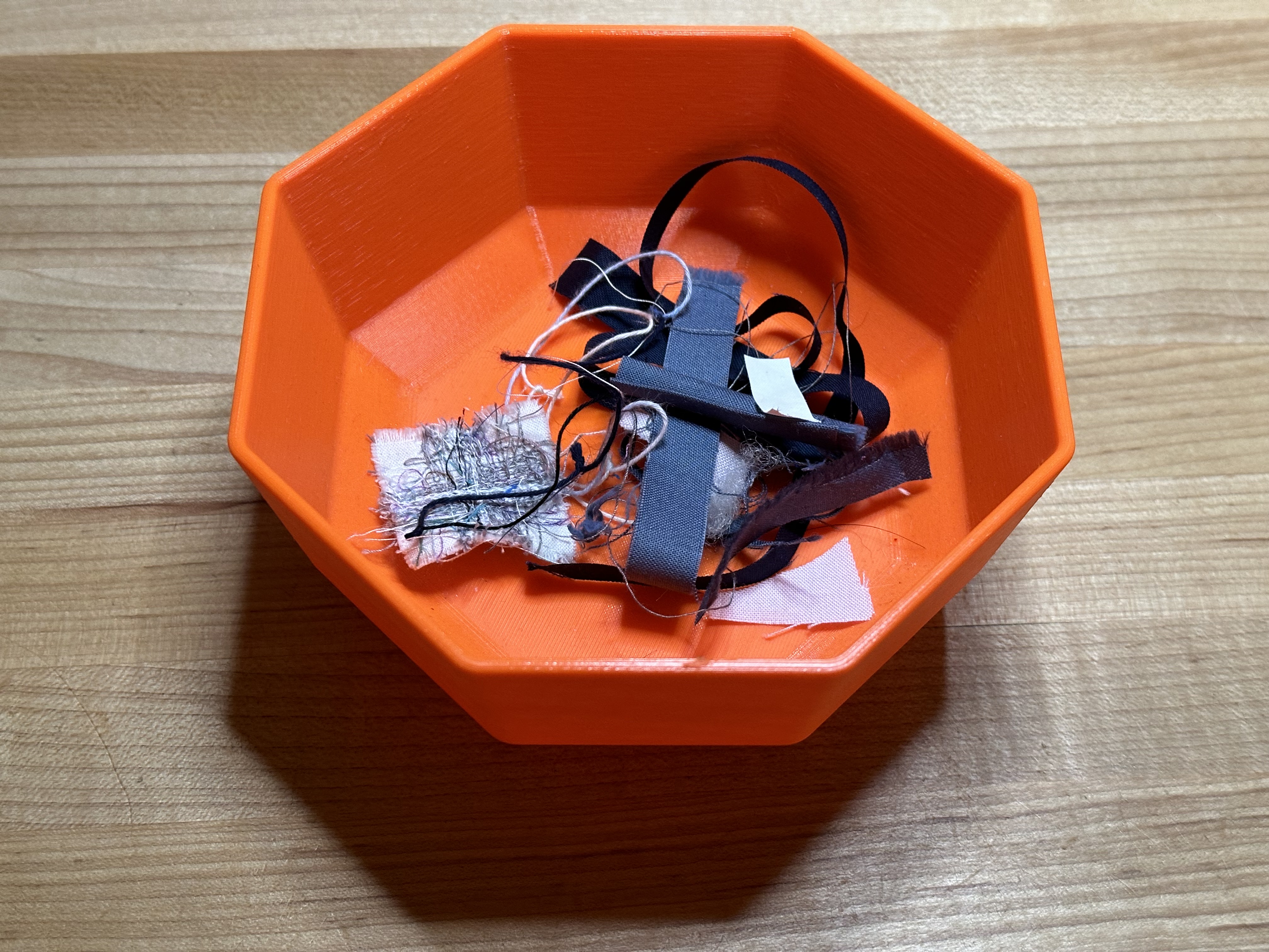 Sewing thread catcher bowl