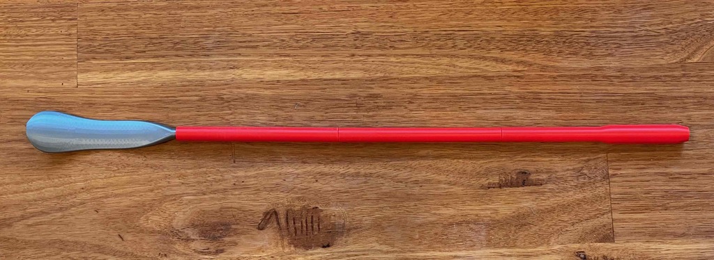Adjustable long handle Shoehorn with middle and end pieces