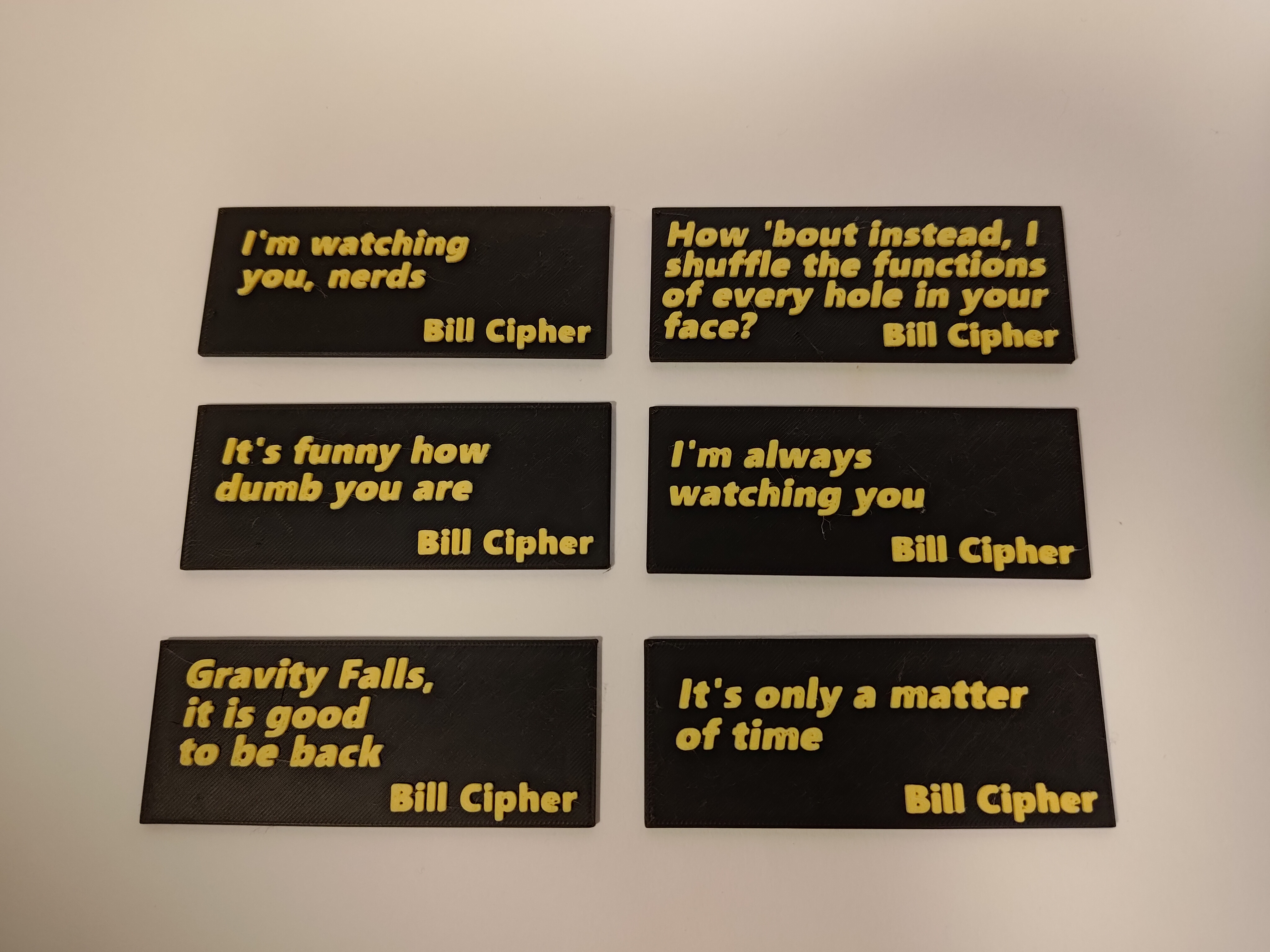 Miniatura 2 do modelo 3D Bill Cipher Quotes