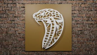 Wall art - Google Snake by z.B Max Mustermann, Download free STL model