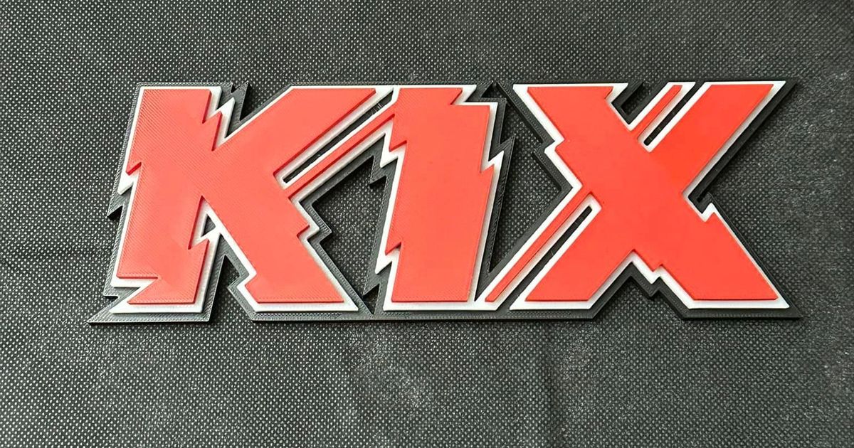 Kix 80's Band Sign by rsnider2 | Download free STL model | Printables.com