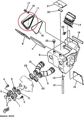 Yamaha XT350 Intake cover replcement