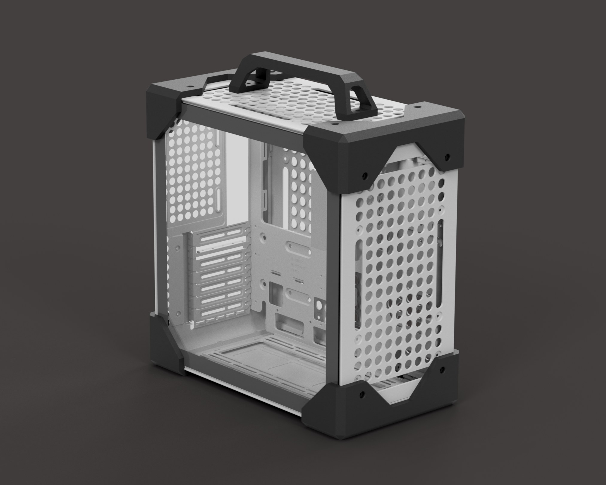Qube 540 Armor Kit: Heavy-Duty Corner Braces with Carry Handle