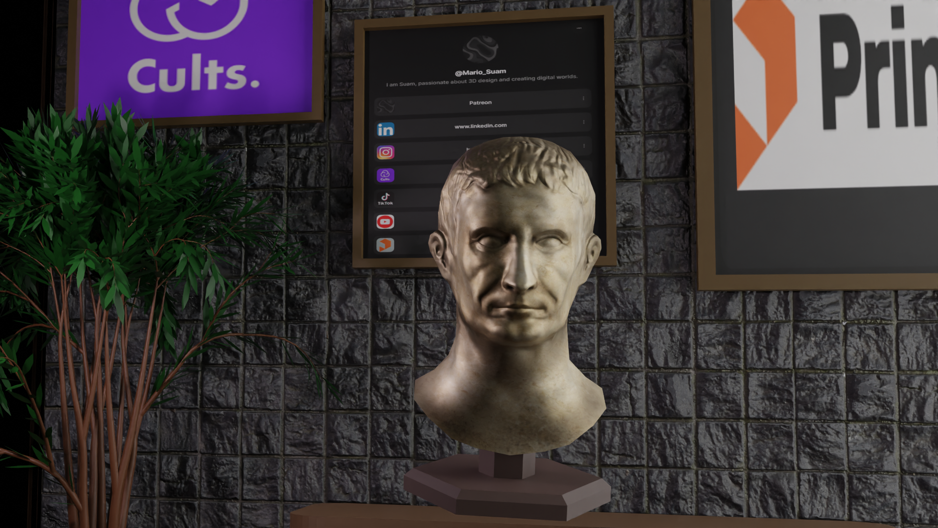 Julius Caesar Bust – 3D Printed Roman Icon