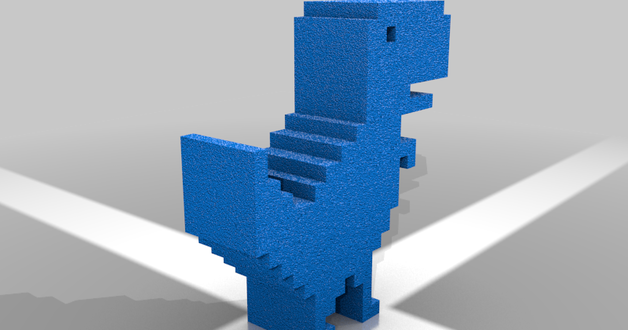 The google chrome no internet-dinosaur 3d model. Free download.