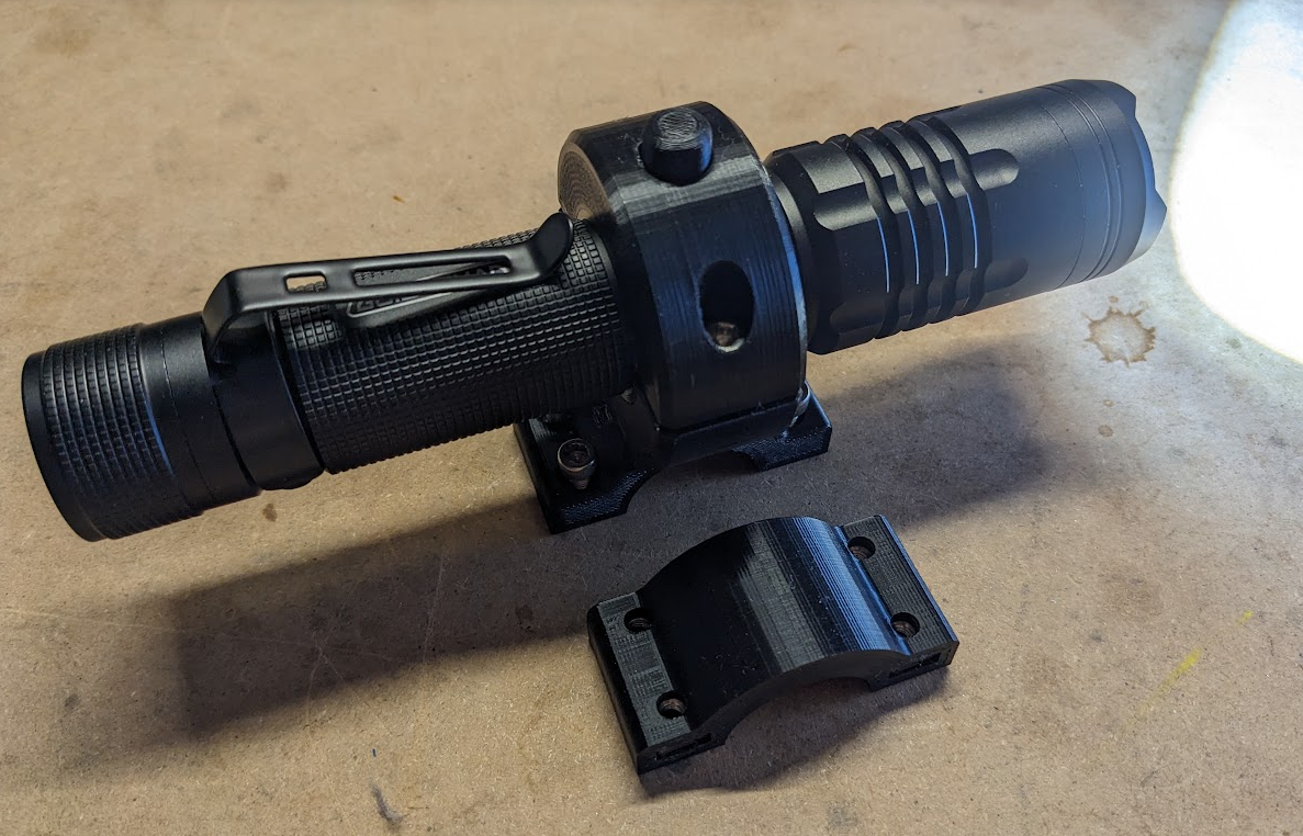 Flashlight Bike Mount by VriMech | Download free STL model | Printables.com