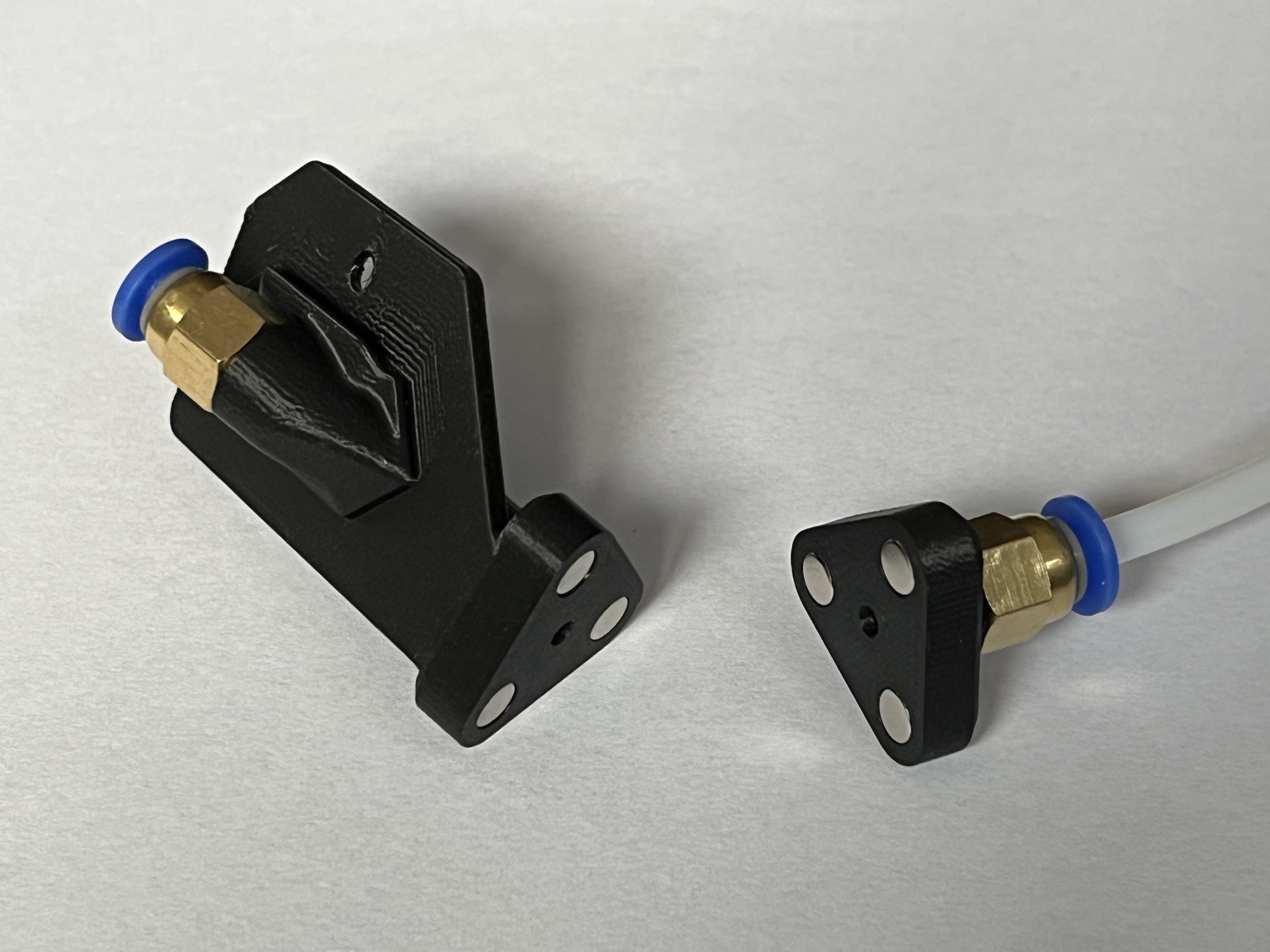 PTFE Pass-Through for Hinged Lid on Original Prusa Enclosure Using Magnetic Coupler and PC4-M6 Connector
