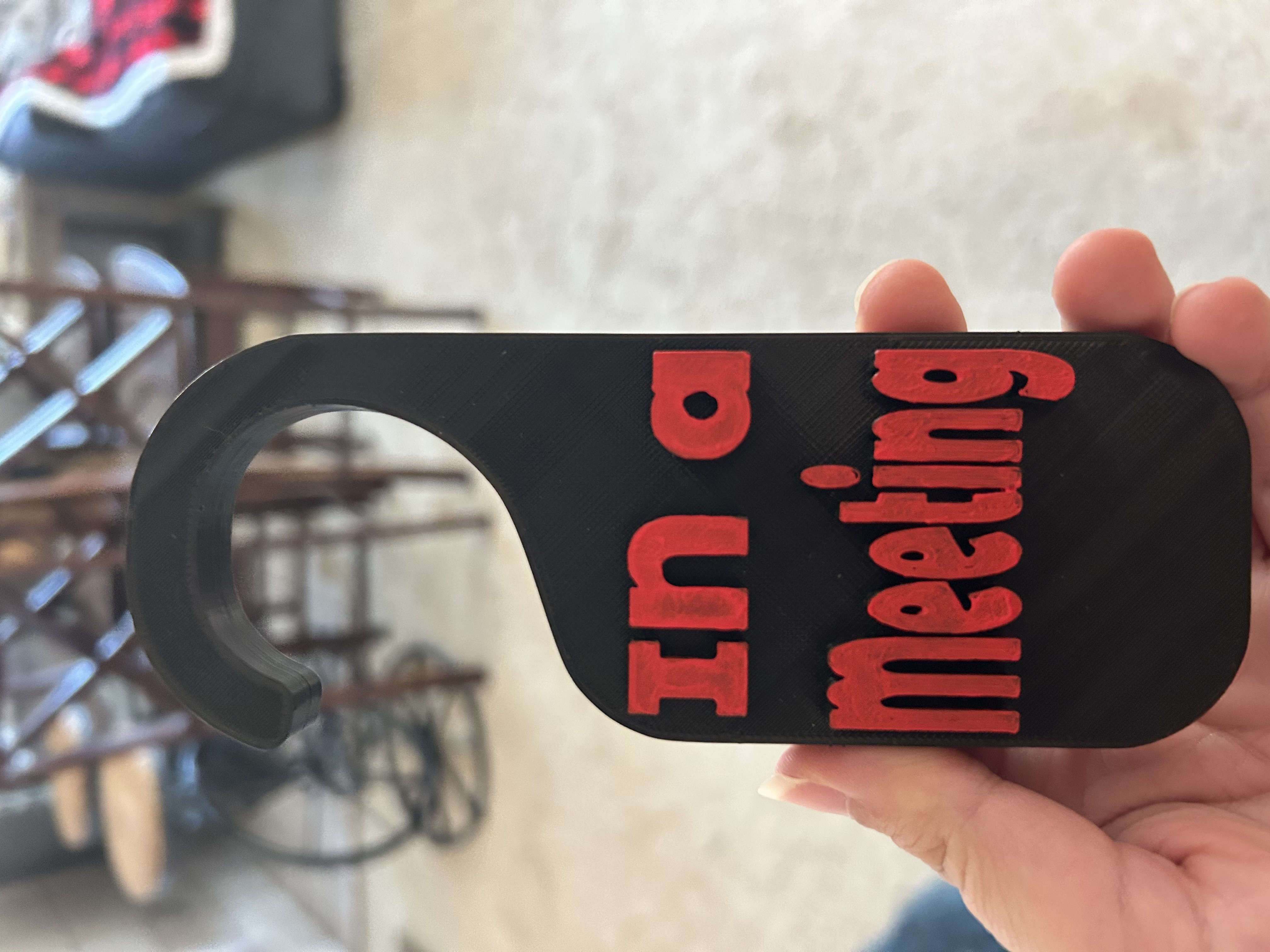 IN A MEETING DOORKNOB SIGN