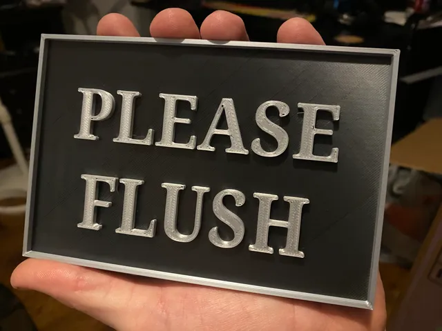 Please Flush Sign