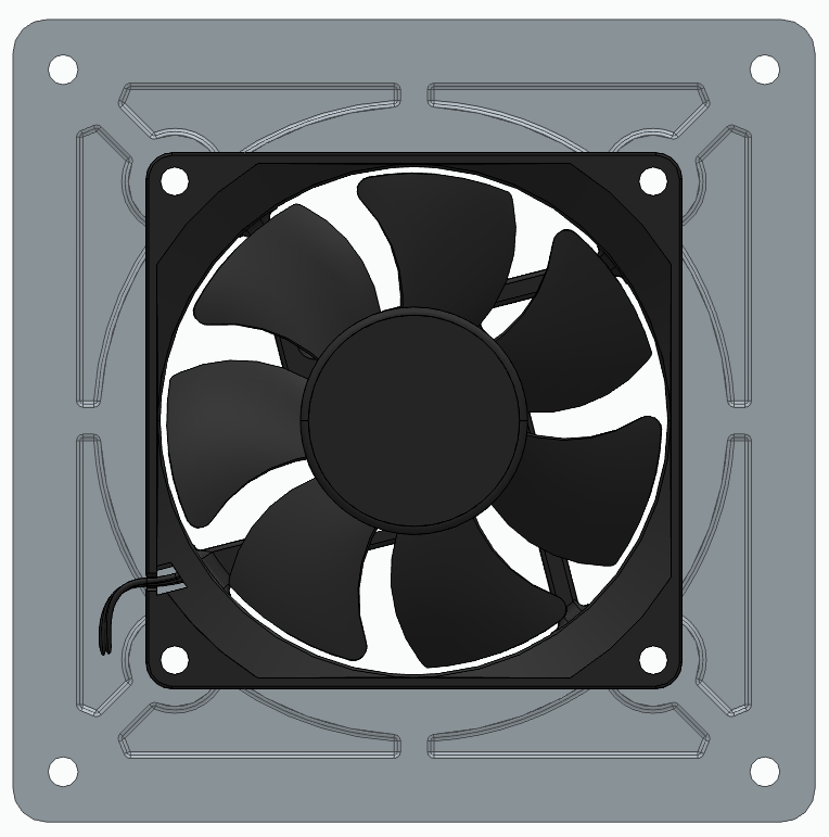 80mm Fan Center Adapter to 120mm Case V2