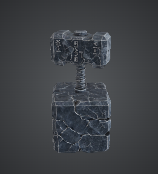 Mythic Stone Hammer on Pedestal