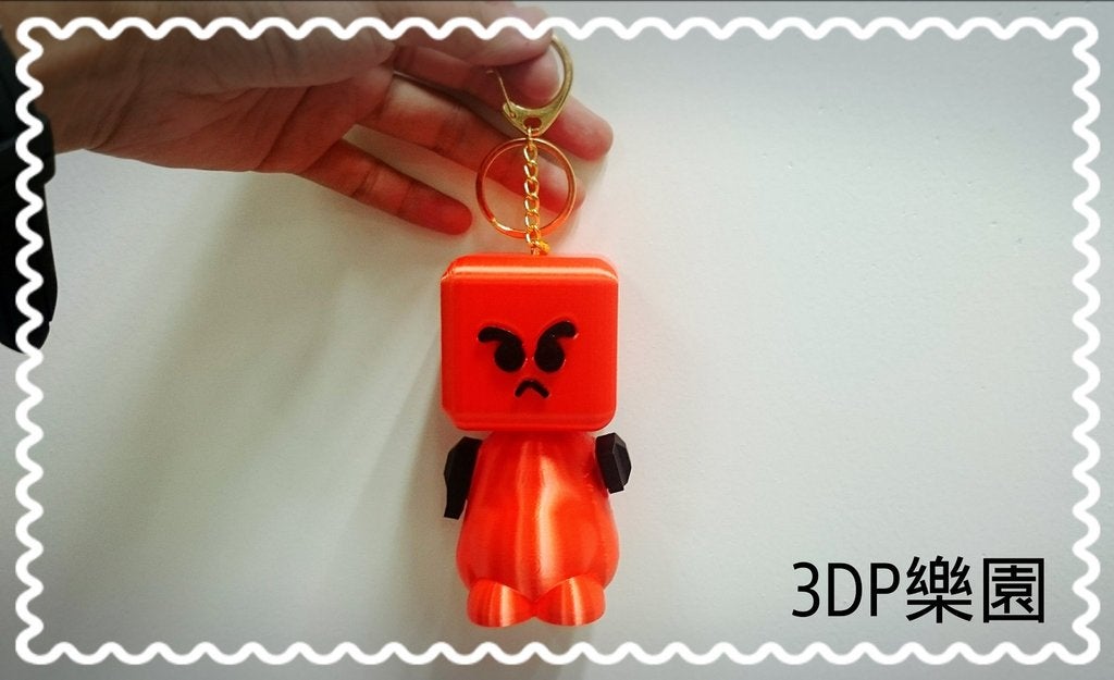 3D robot keychain ( angry)