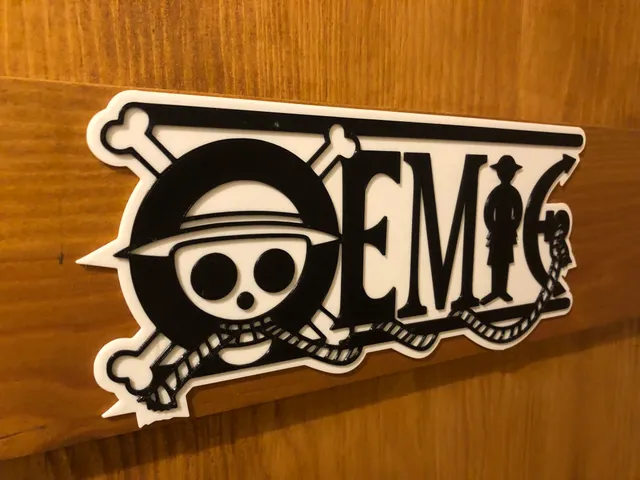 One Piece door name plate - EMIE