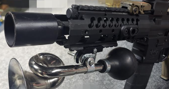 Bike Horn Tactical Rail Mount by WW Tech. Download free STL model Printables