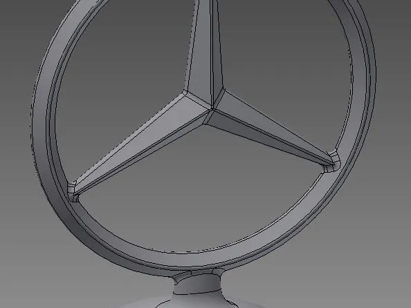 Mercedes Logo with stand.