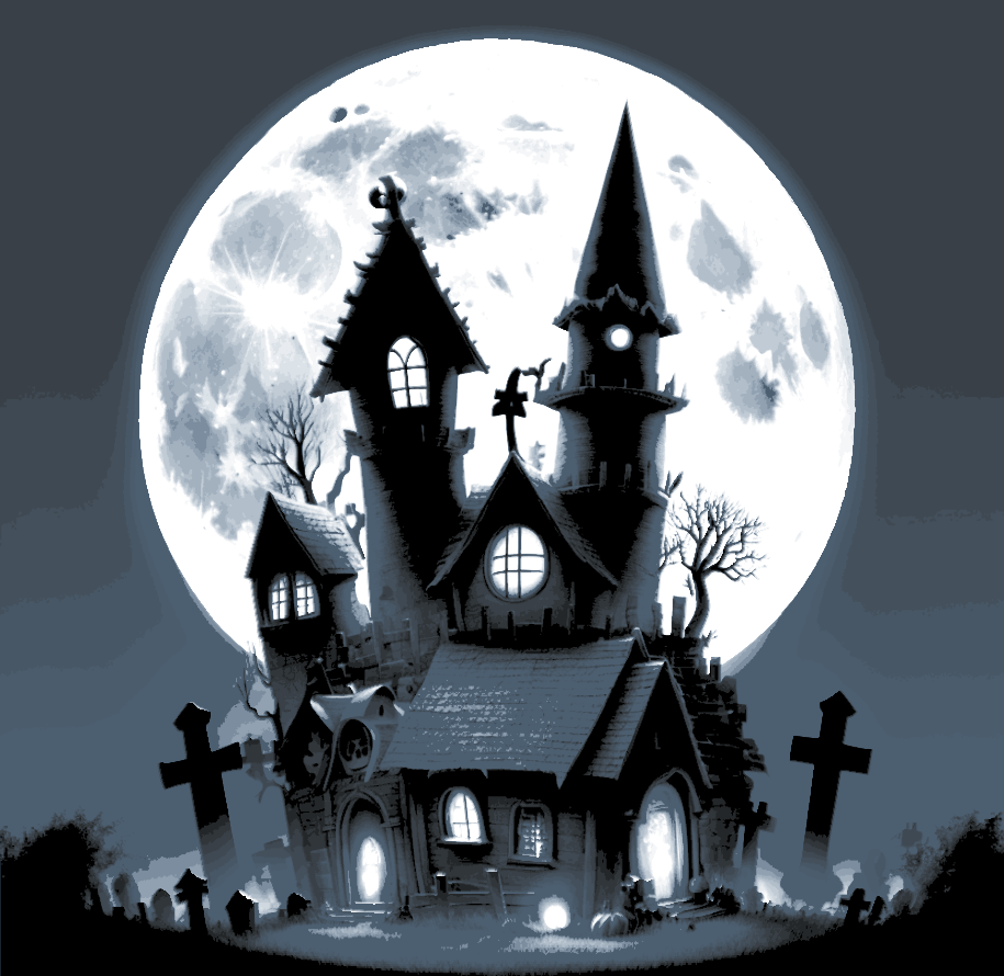 Graveyard Mansion (Filament Painting) - HueForge