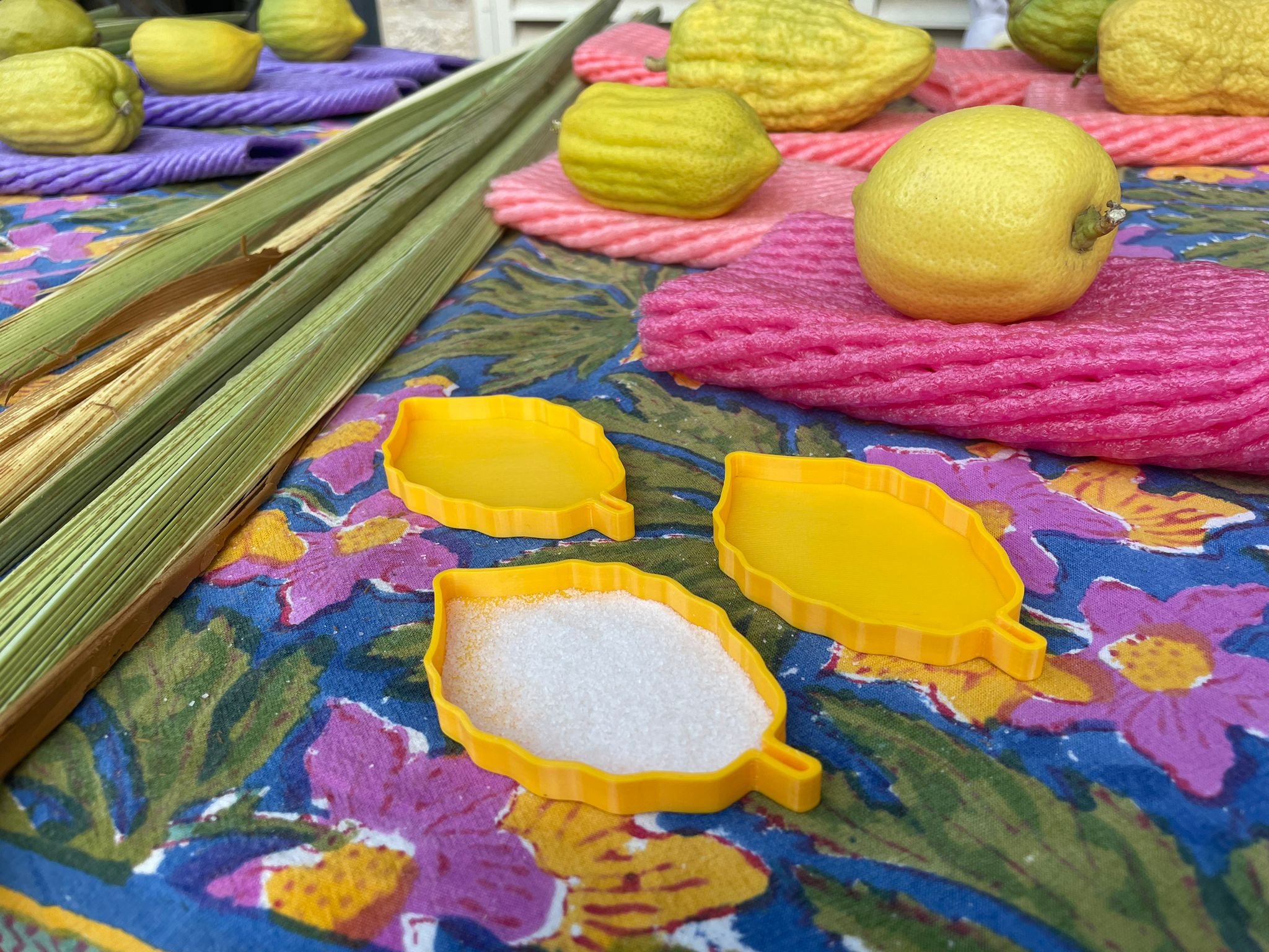 Etrog (citrus) shaped dish for Sukkot