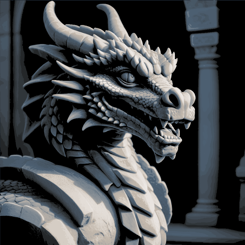 Stone Dragon (Filament Painting) - HueForge