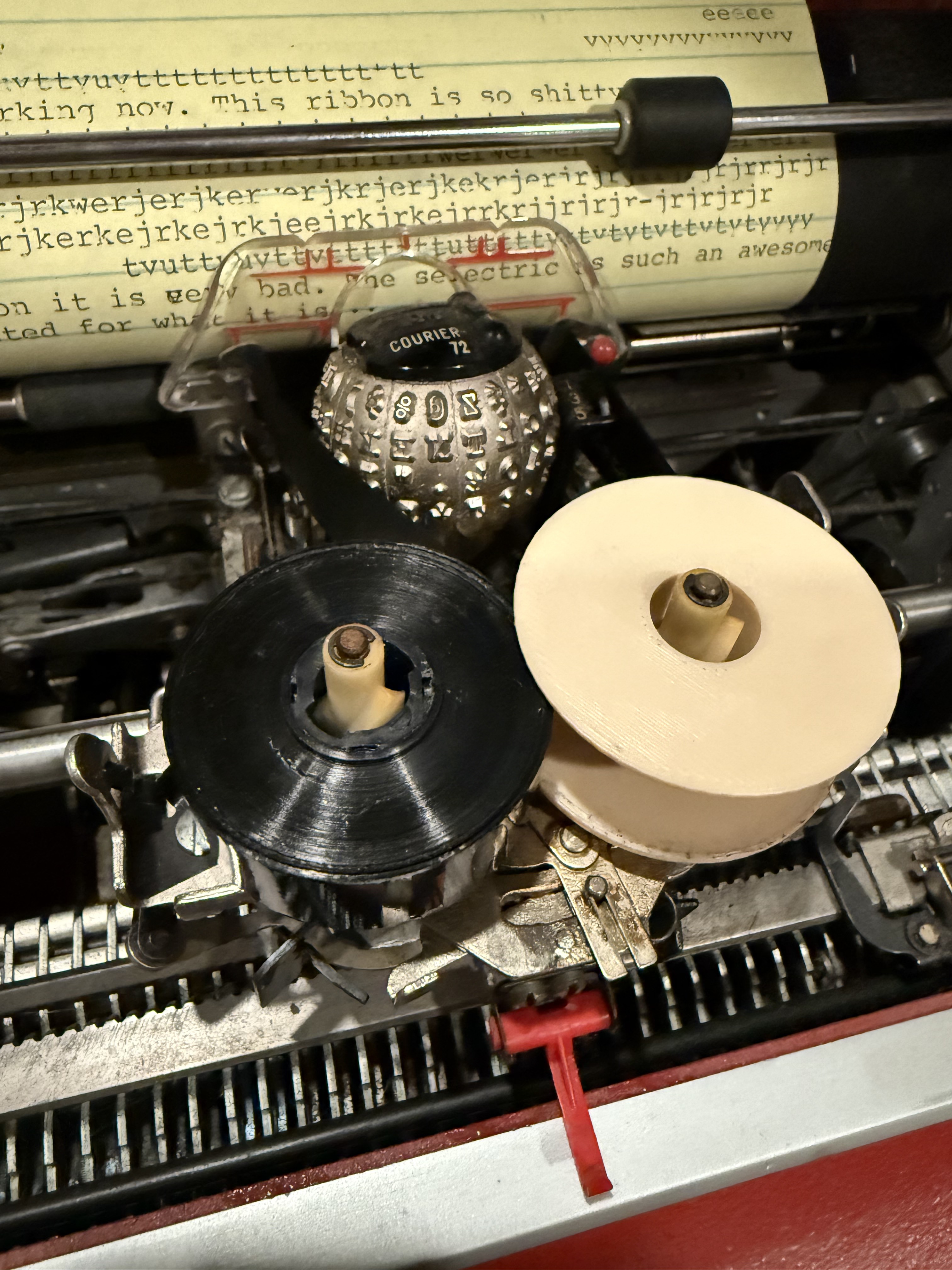 IBM Selectric I retrofit ribbon spool.