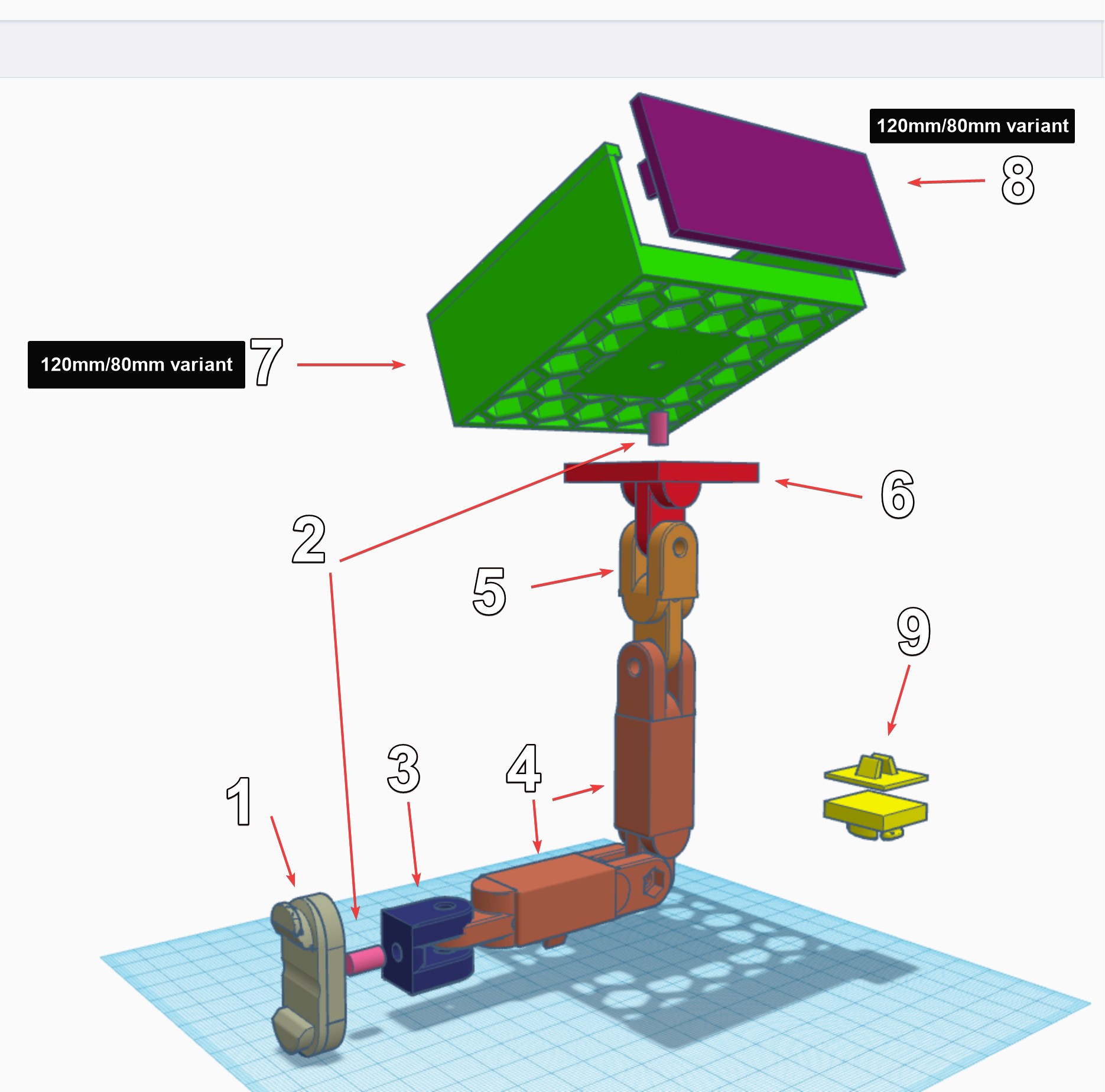 Qube 500 Extendable Arm Fan