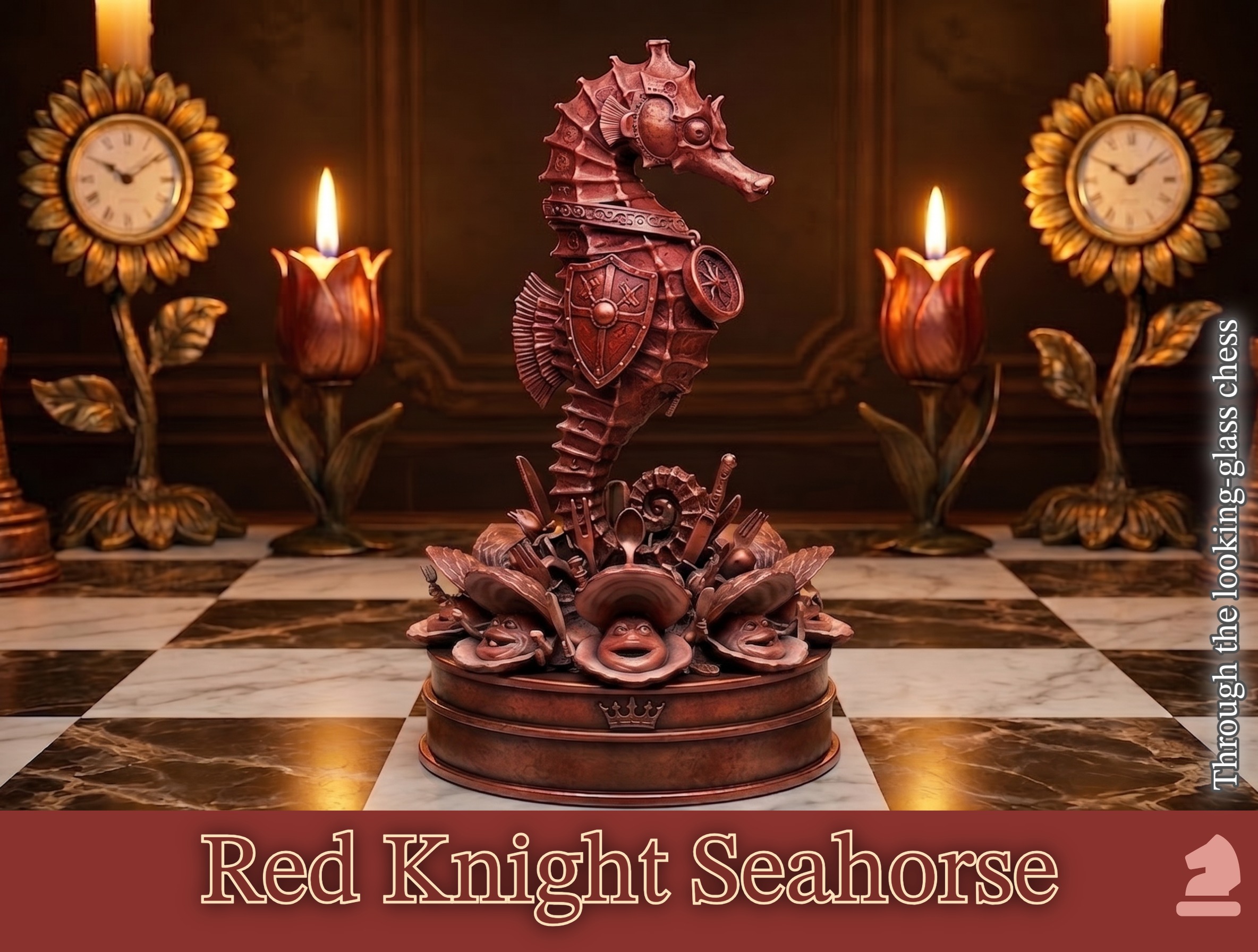 The Red Knight: Seahorse & Oysters