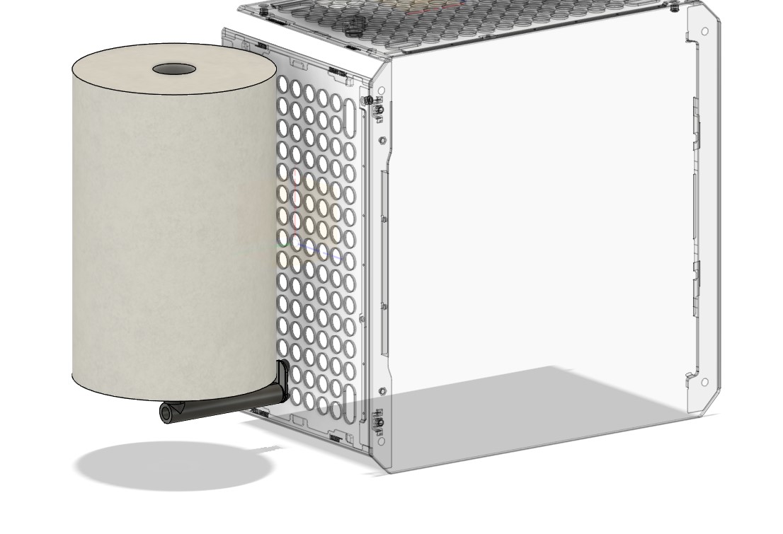 Paper kitchen towel holder for Cooler Master QUBE 500