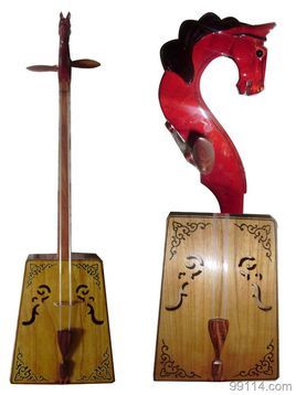 Miniatura 3 do modelo 3D Morin khuur flower pot (Horse head fiddle flower pot )馬頭琴花盆