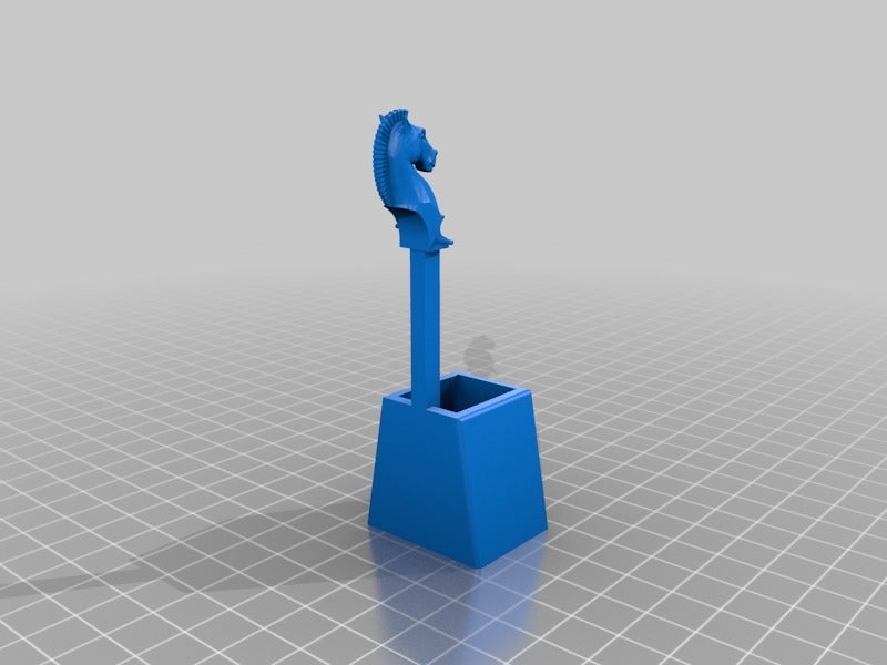 Miniatura 4 do modelo 3D Morin khuur flower pot (Horse head fiddle flower pot )馬頭琴花盆