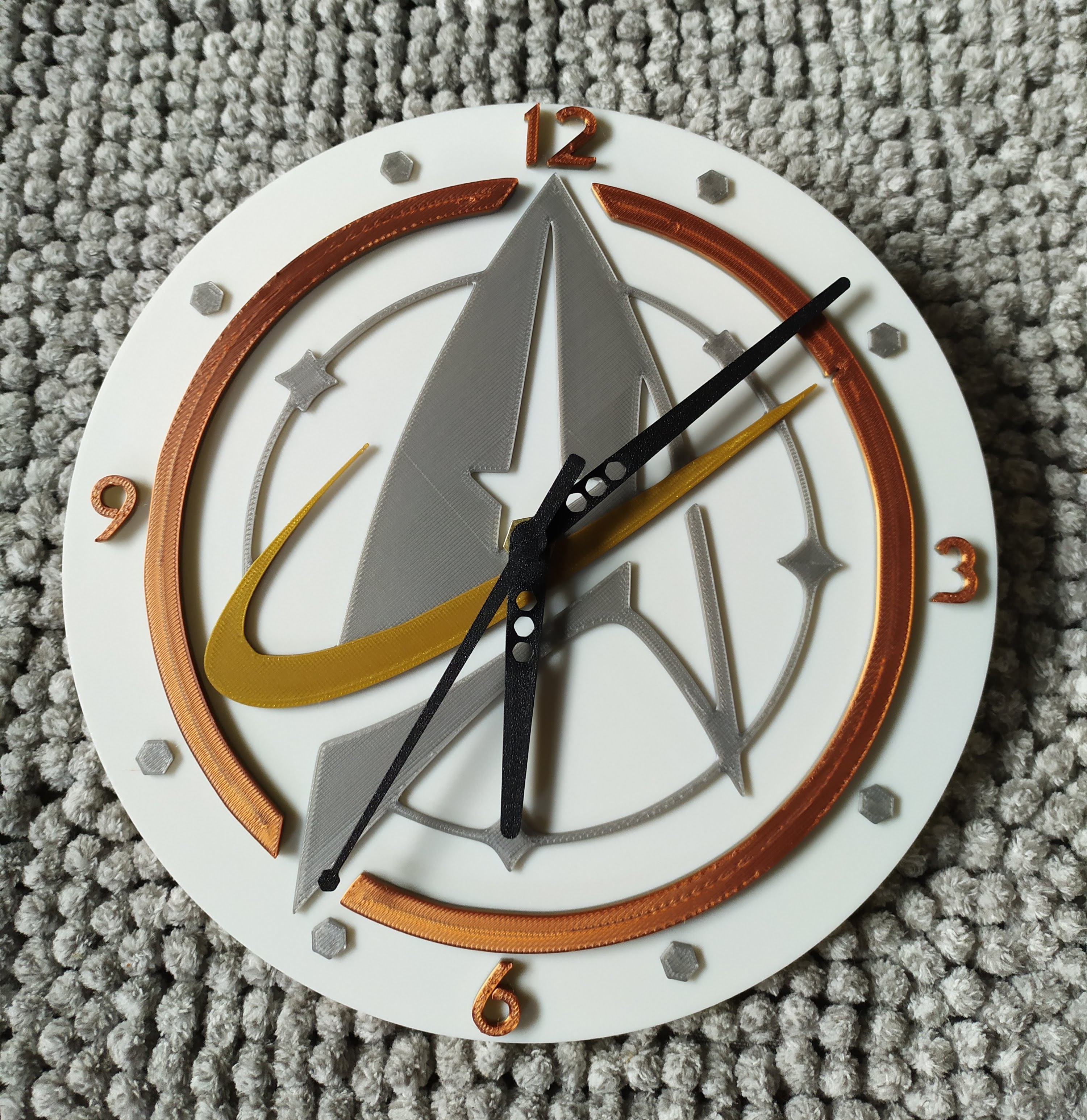 Star Trek Clock 4 Colours by Marcel Frehe Download free STL model