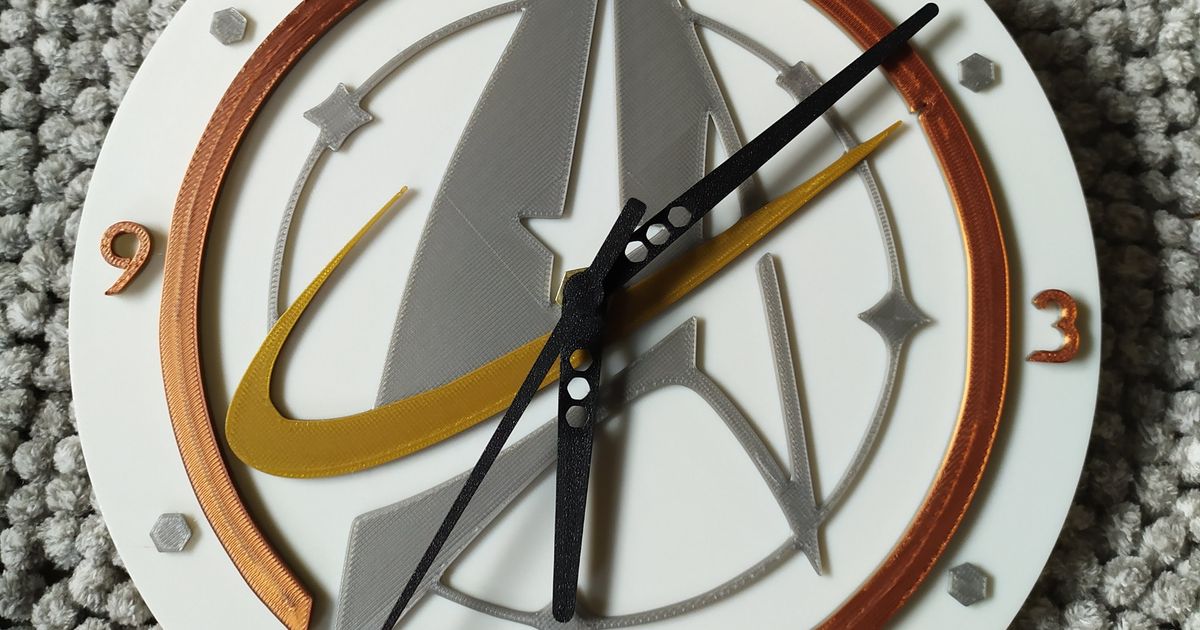 Star Trek Clock 4 Colours by Marcel Frehe Download free STL model