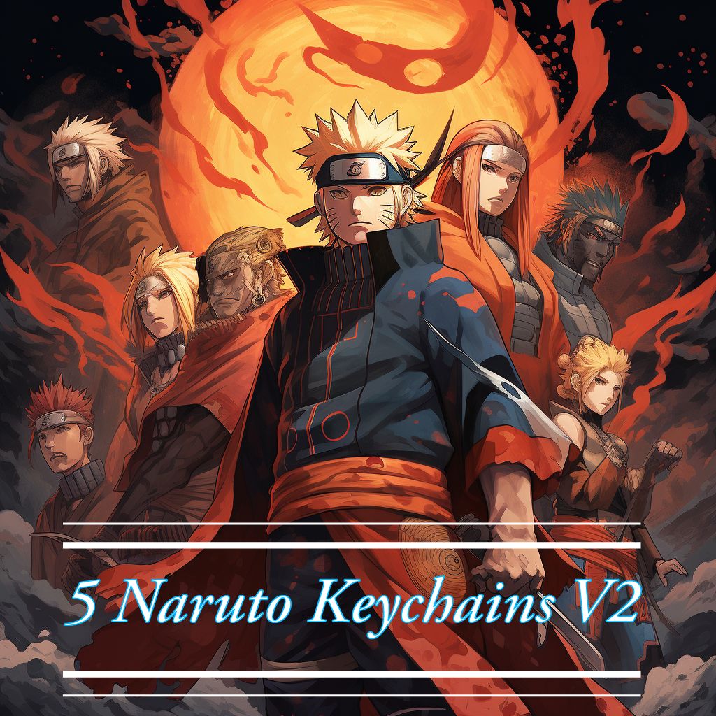 Naruto keychain V2! 5 different characters! Follow Please!