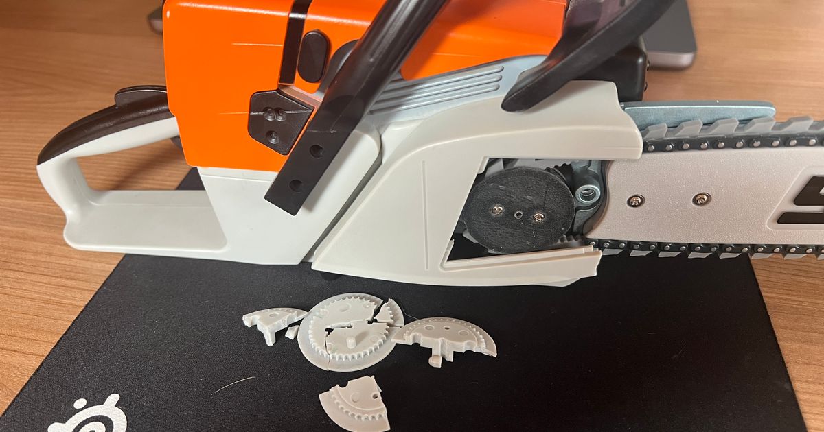 Stihl Chainsaw Toy Gear by Xor Download free STL model