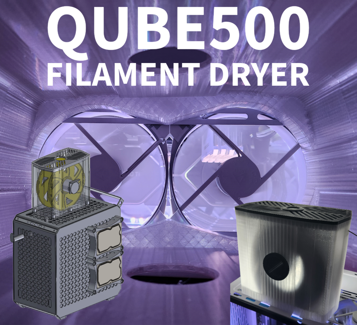 Qube 500 Filament Dryer & Spool Holder