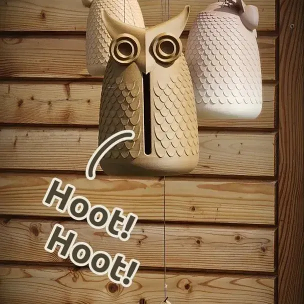 Hooting Owl Wind Chime by christopher-auer | Download free STL
