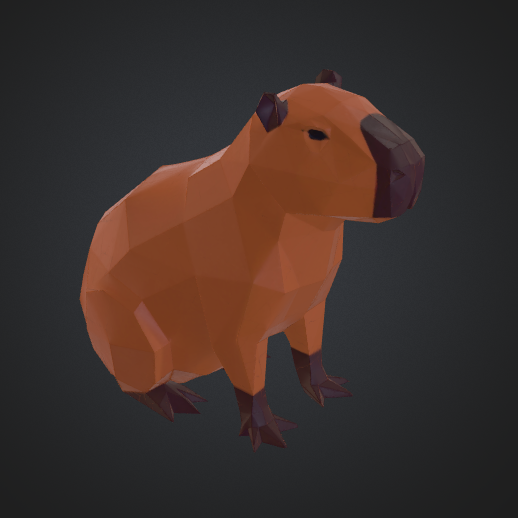 Low poly  capybara 3D model by Mr.Schachner