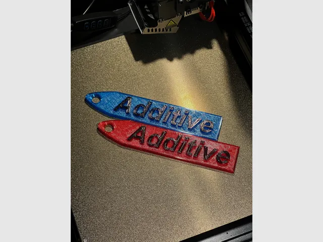 Additive manufacturing keychain tag