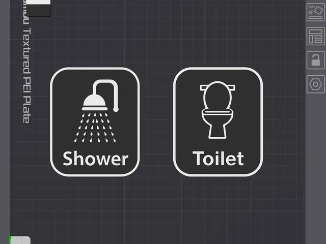 Shower & Toilet Door Sign