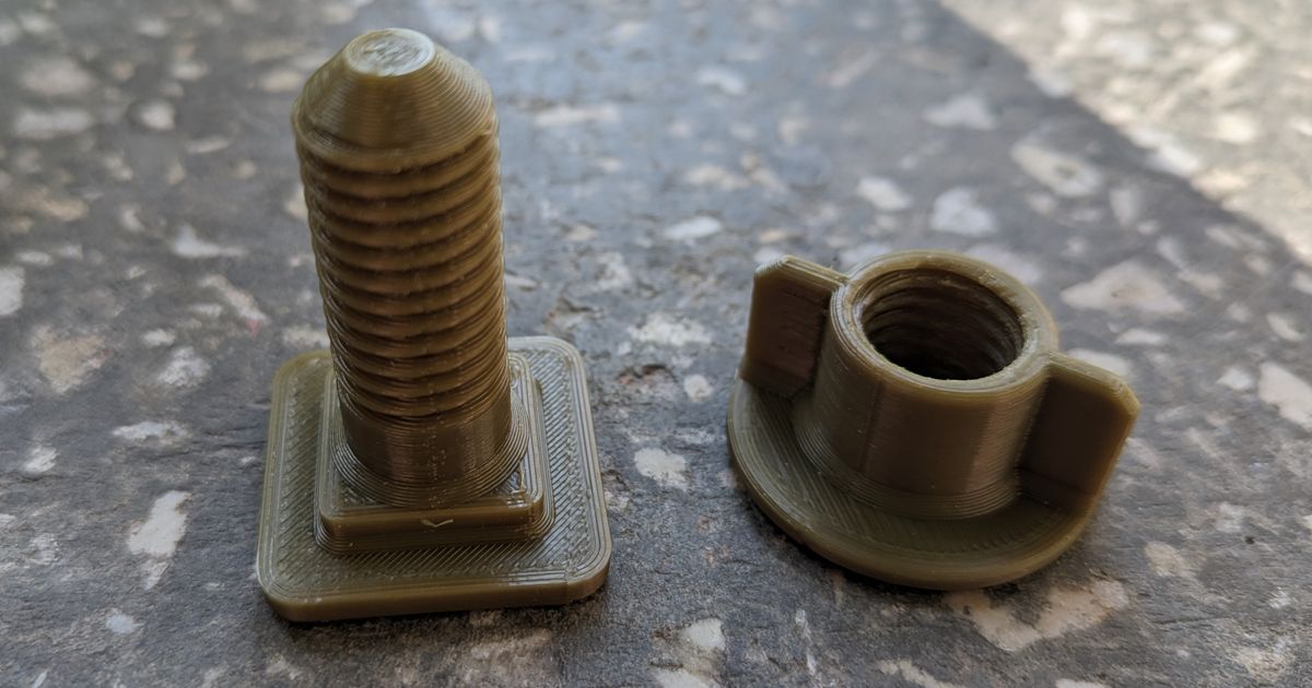 Toilet seat bolt and nut by lukas89one Download free STL model