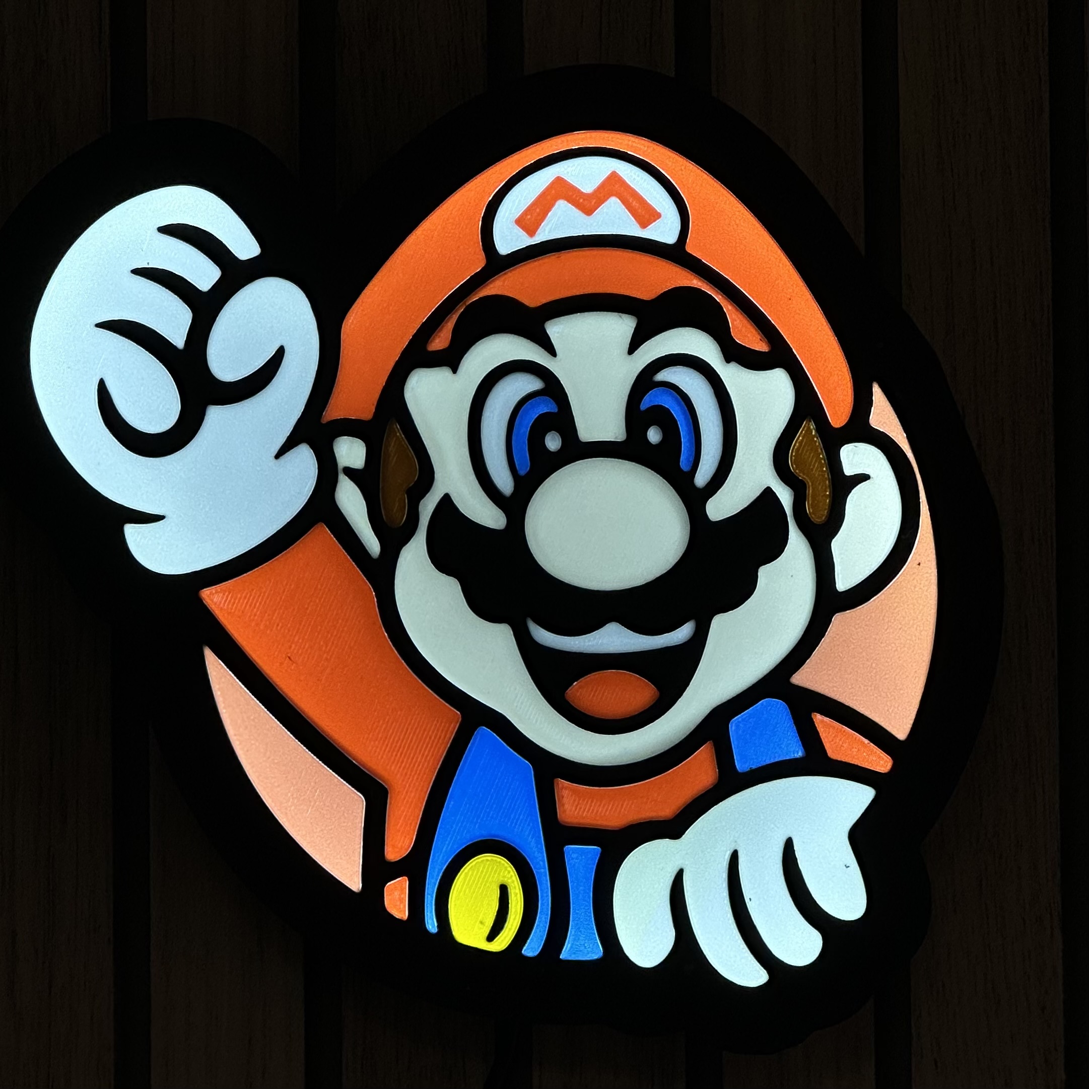 Mario Wall Mounted LED Lamp by Pip3D Printables Store