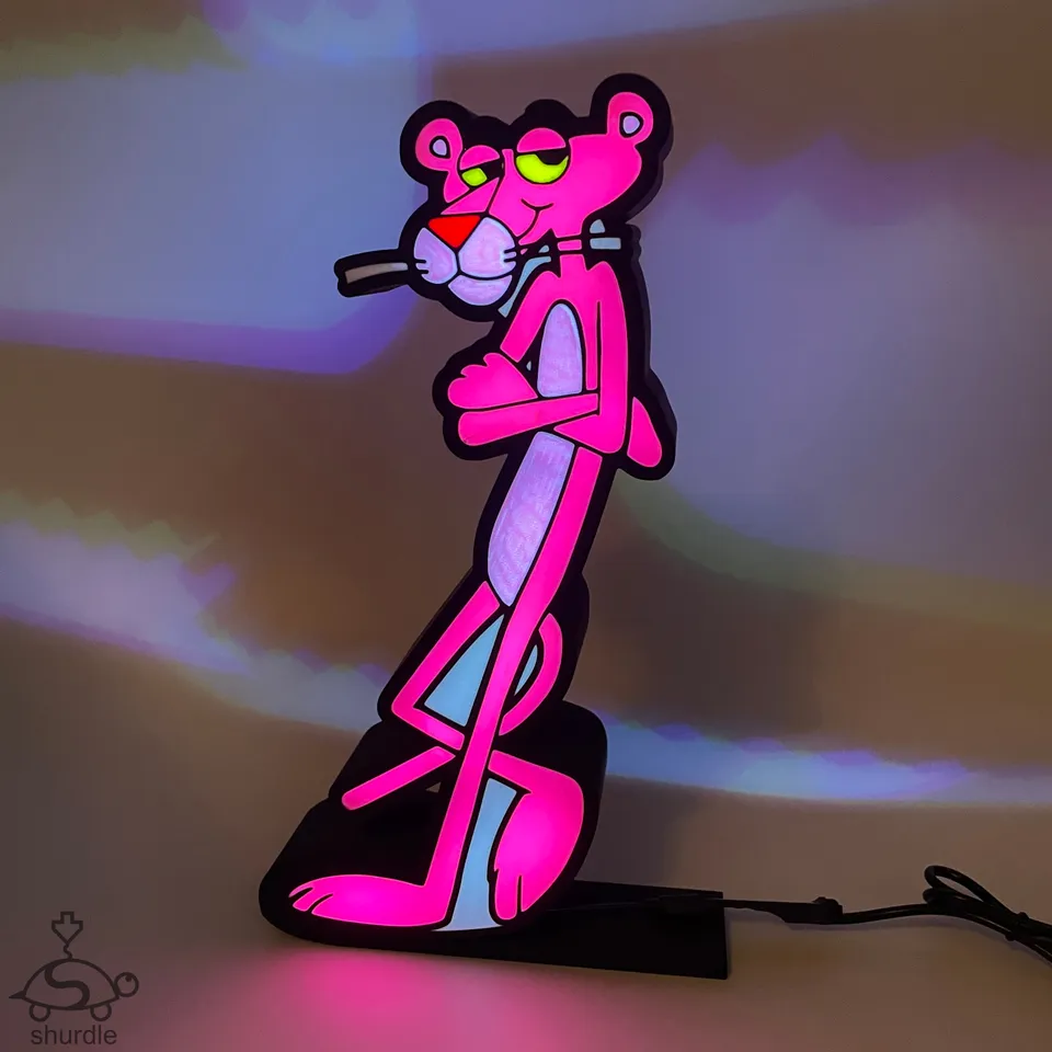 Baby Pink Panther LED Neon Sign - Cartoon Character Neon Signs - Everything  Neon