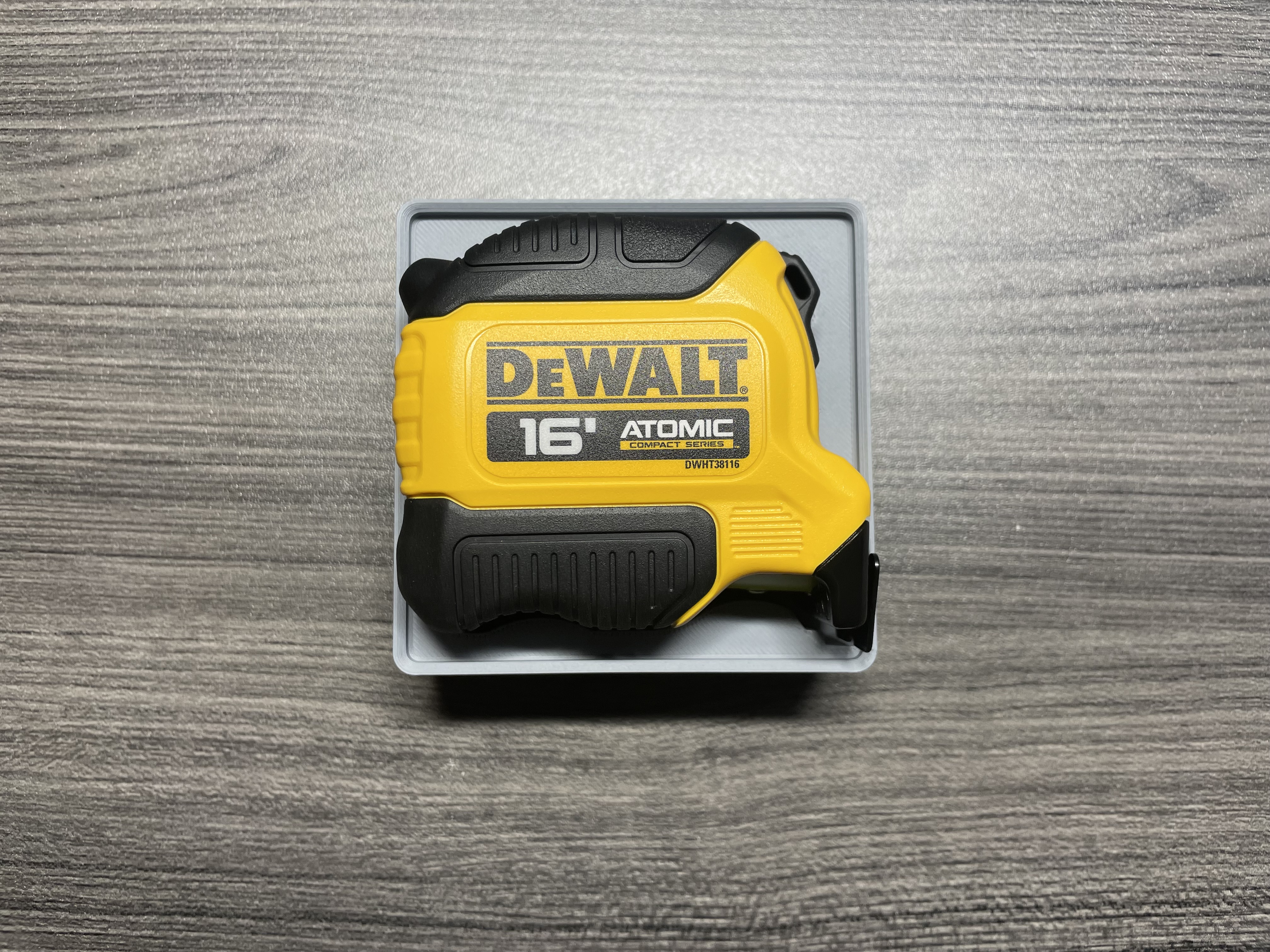 Gridfinity Dewalt 16' Atomic Tape Measure Holder