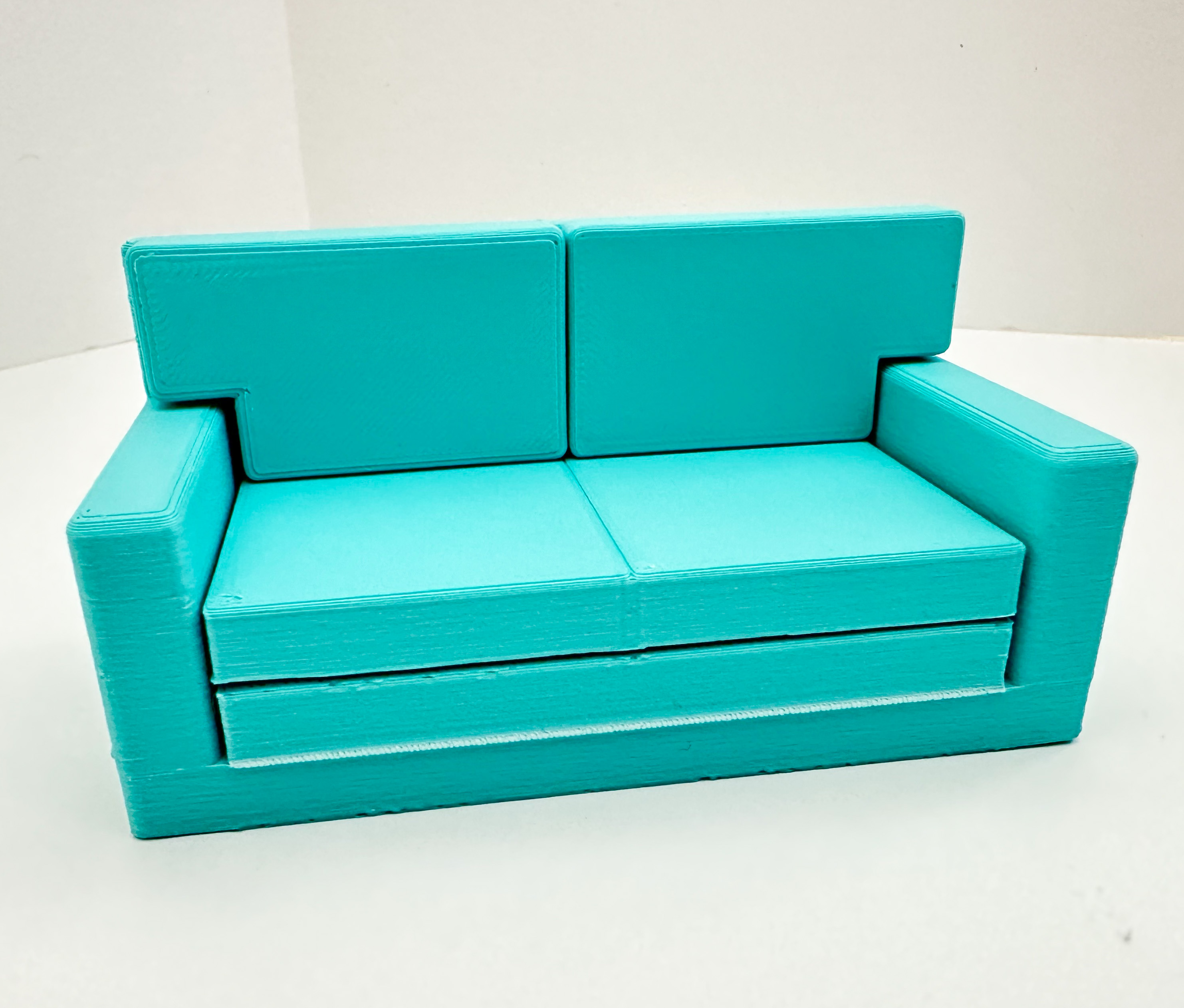 Small Fold-out Couch/Sleeper Sofa for Dolls — miniatura 2