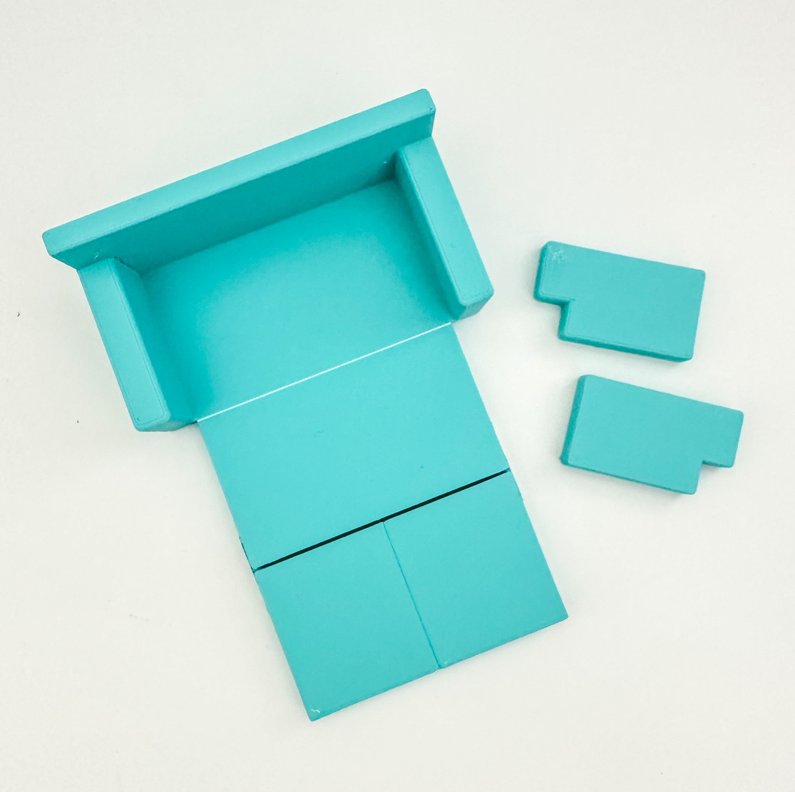 Small Fold-out Couch/Sleeper Sofa for Dolls — miniatura 3