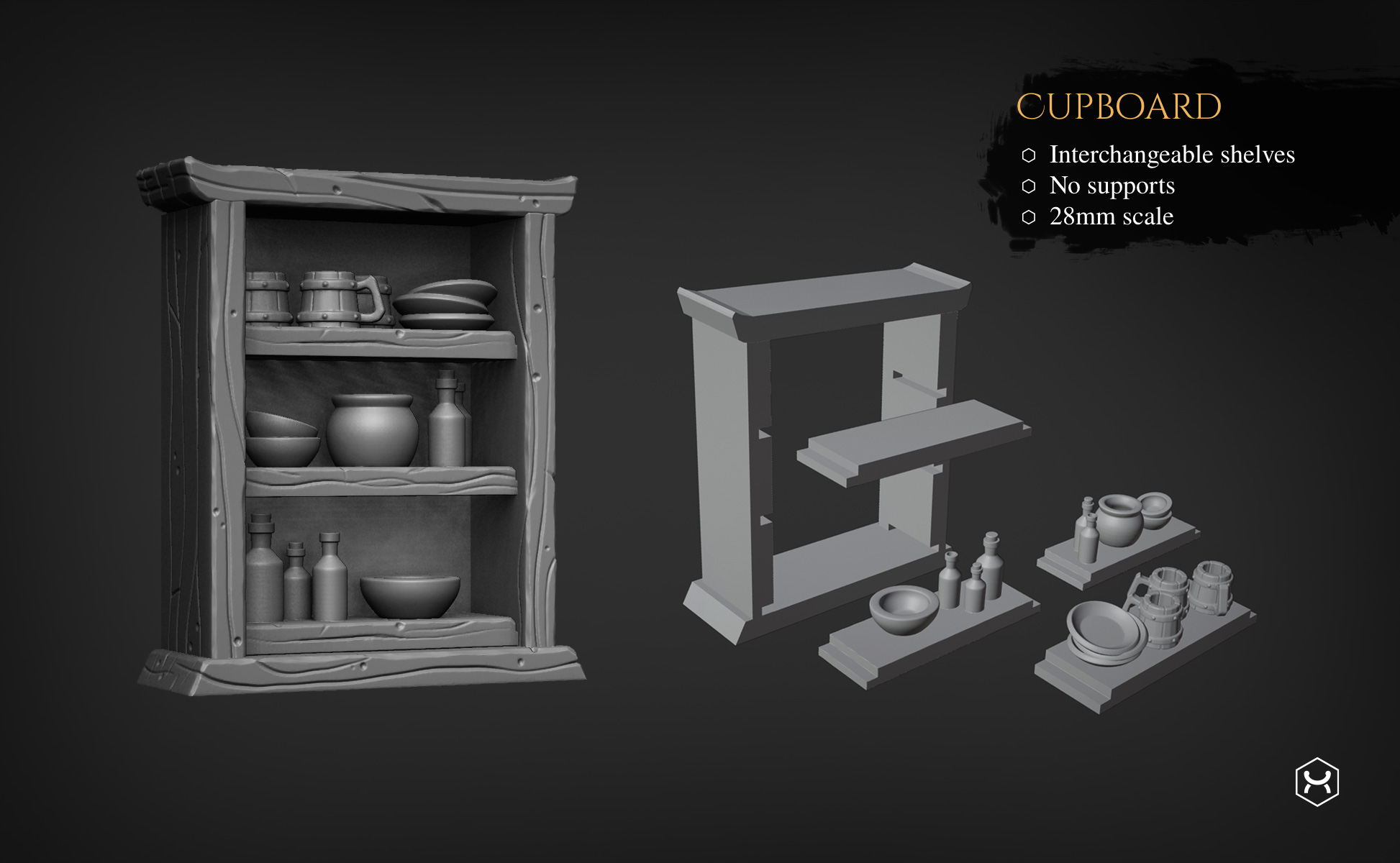 Bookshelf and Cupboard