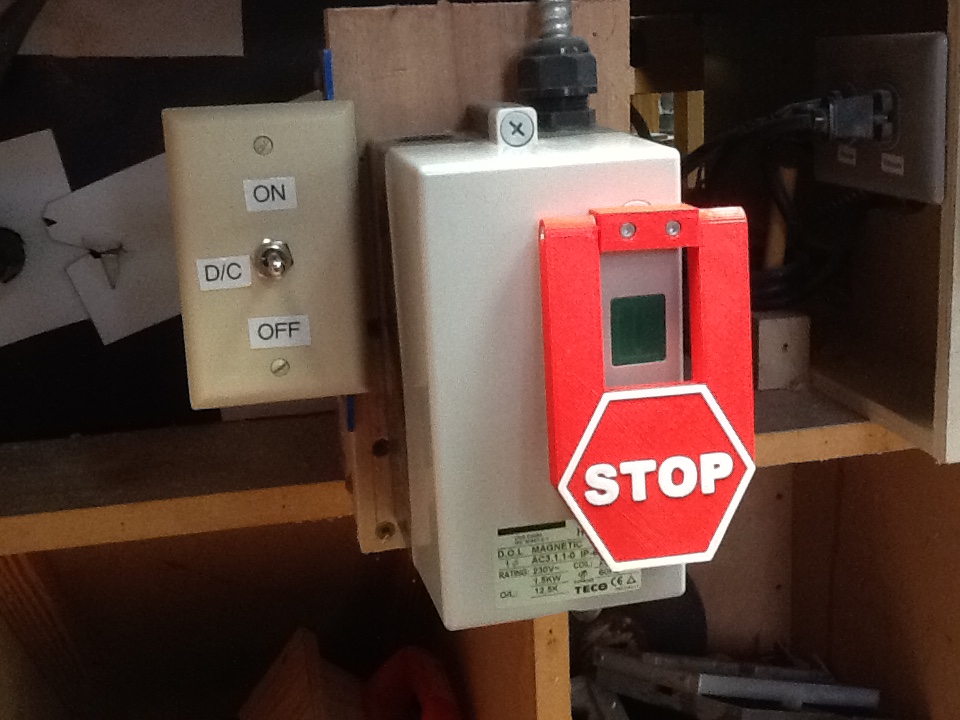 Stop Paddle for Mag Switch on table saw.