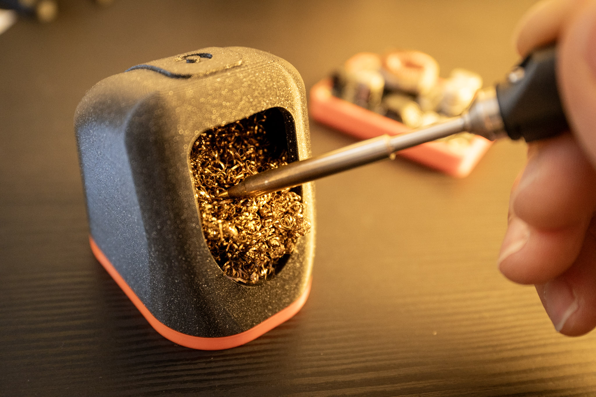 Brasswool holder