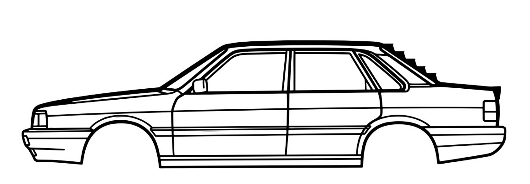 Audi 90 Silhouette Wall Art