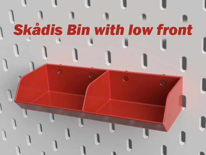 Tray with a low front for Skadis