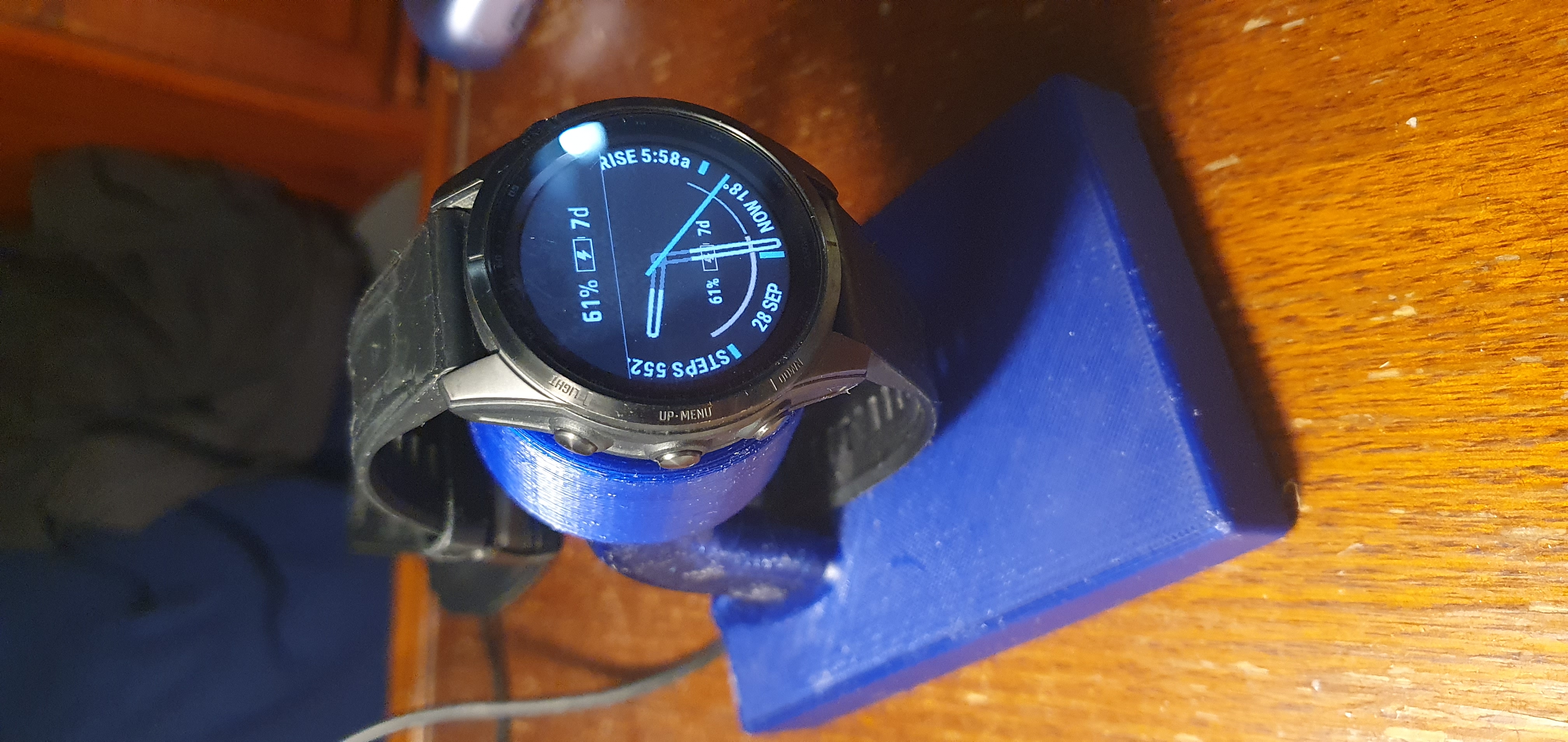 Garmin Fenix 7S mount and cable conduit