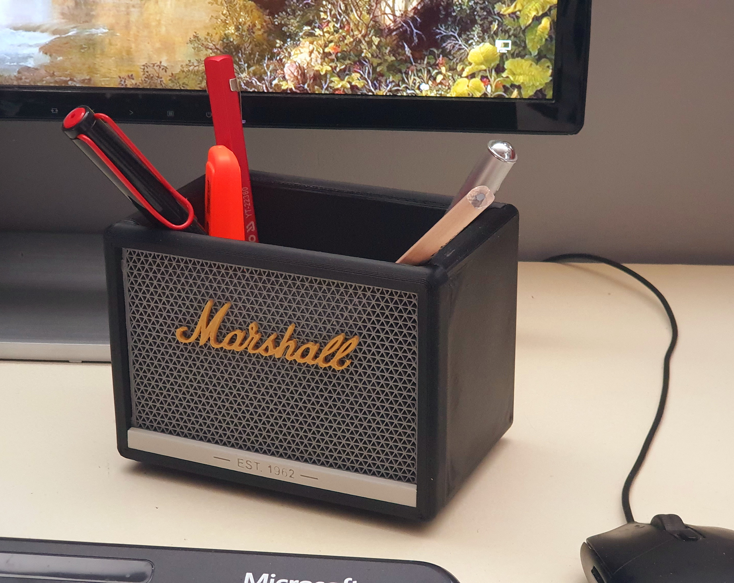 Marshall pencil holder, desk organizer, wide